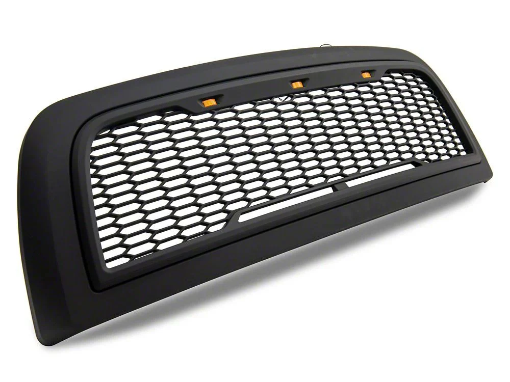 RedRock Baja Upper Replacement Grille with LED Lighting; Matte Black (10-12 RAM 3500) - Image 10
