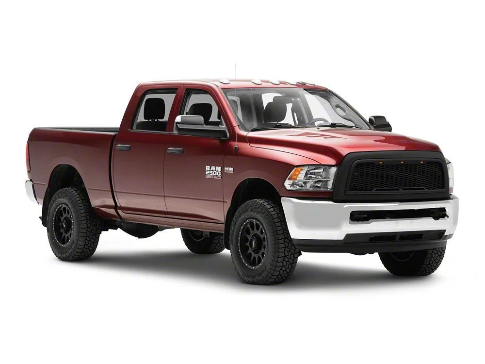 RedRock Baja Upper Replacement Grille with LED Lighting; Matte Black (10-12 RAM 3500) - Image 11