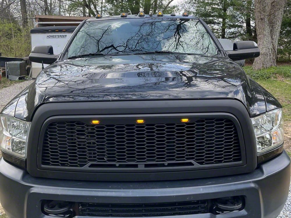 RedRock Baja Upper Replacement Grille with LED Lighting; Matte Black (10-12 RAM 3500) - Image 12