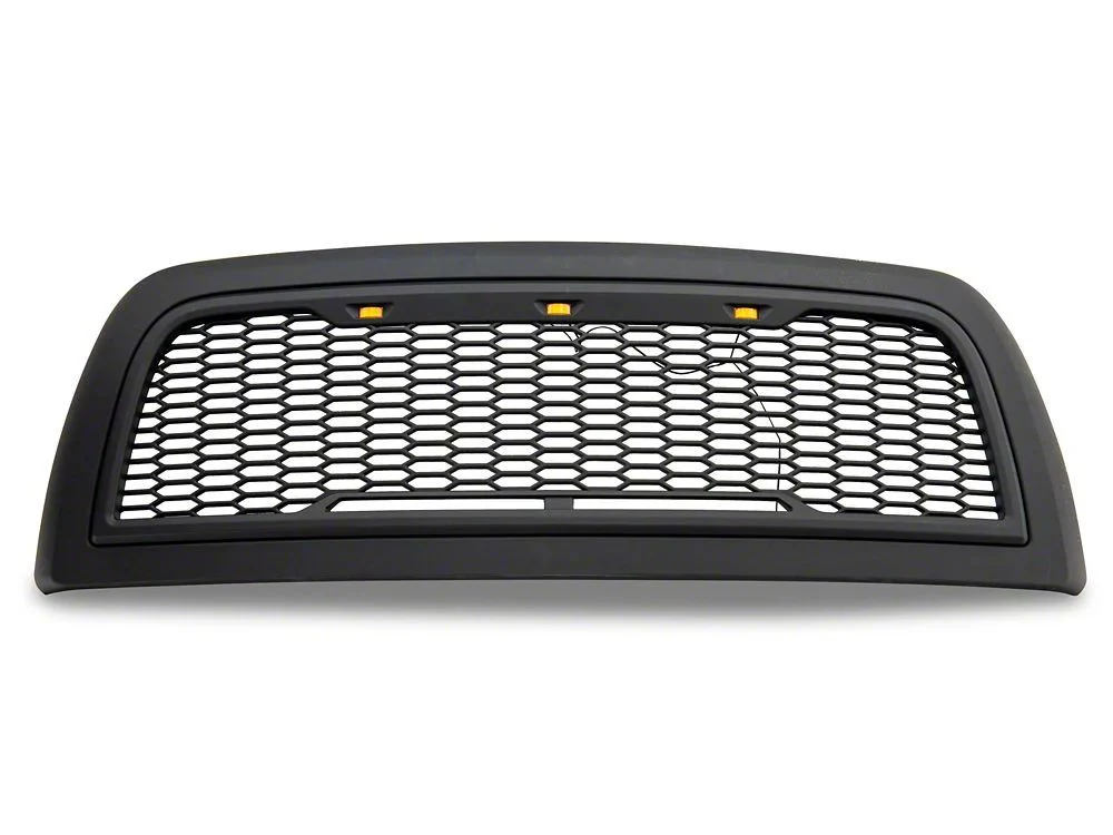 RedRock Baja Upper Replacement Grille with LED Lighting; Matte Black (10-12 RAM 3500) - Image 14