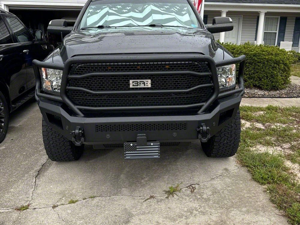 RedRock Baja Upper Replacement Grille with LED Lighting; Matte Black (10-12 RAM 3500) - Image 5
