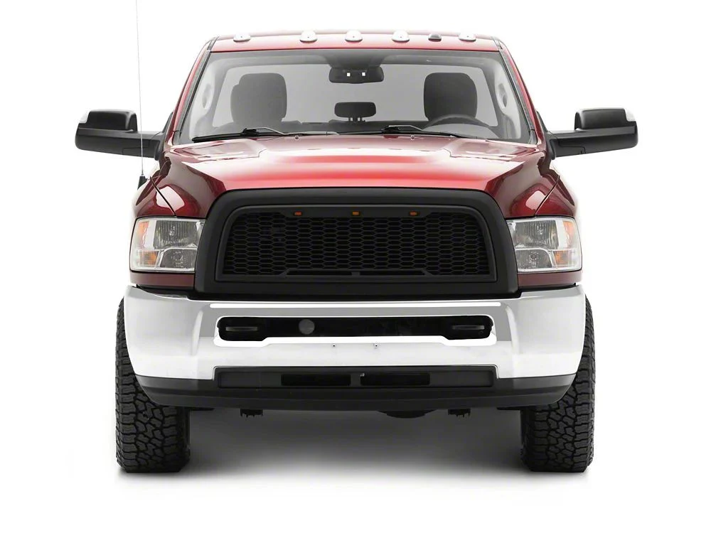 RedRock Baja Upper Replacement Grille with LED Lighting; Matte Black (10-12 RAM 3500) - Image 9