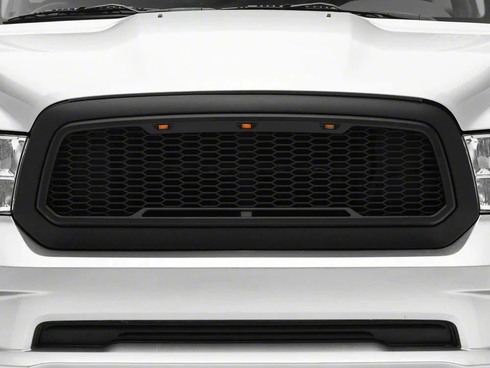 RedRock Baja Upper Replacement Grille with LED Lighting; Matte Black (13-18 RAM 1500, Excluding Rebel) - Image 12