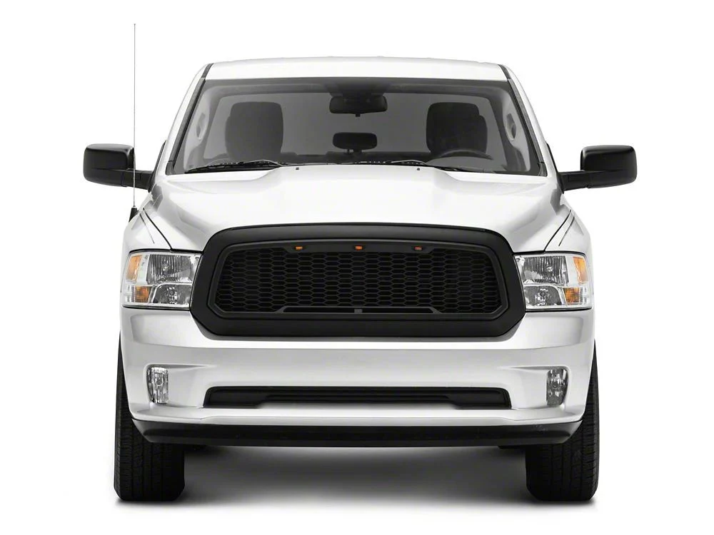 RedRock Baja Upper Replacement Grille with LED Lighting; Matte Black (13-18 RAM 1500, Excluding Rebel) - Image 13