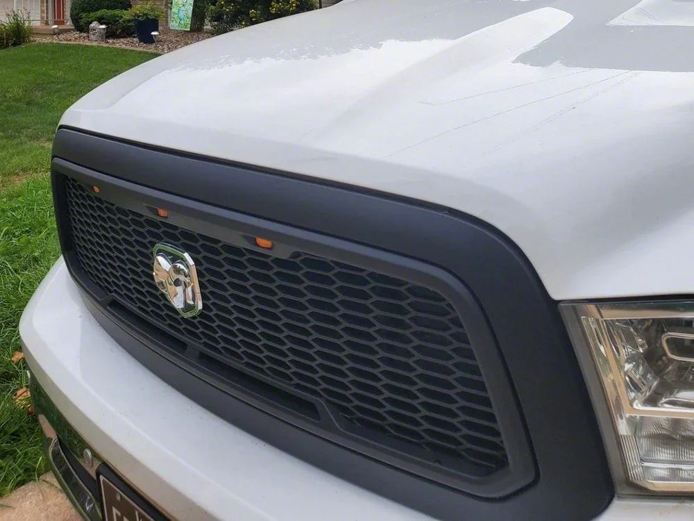 RedRock Baja Upper Replacement Grille with LED Lighting; Matte Black (13-18 RAM 1500, Excluding Rebel) - Image 4