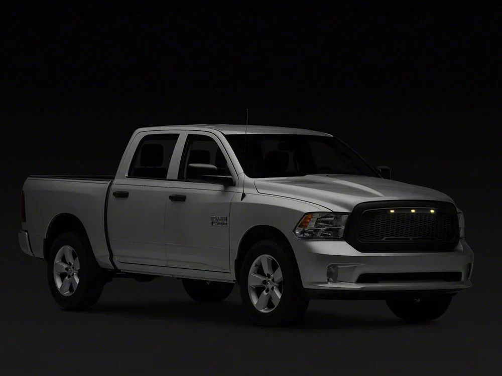 RedRock Baja Upper Replacement Grille with LED Lighting; Matte Black (13-18 RAM 1500, Excluding Rebel) - Image 9