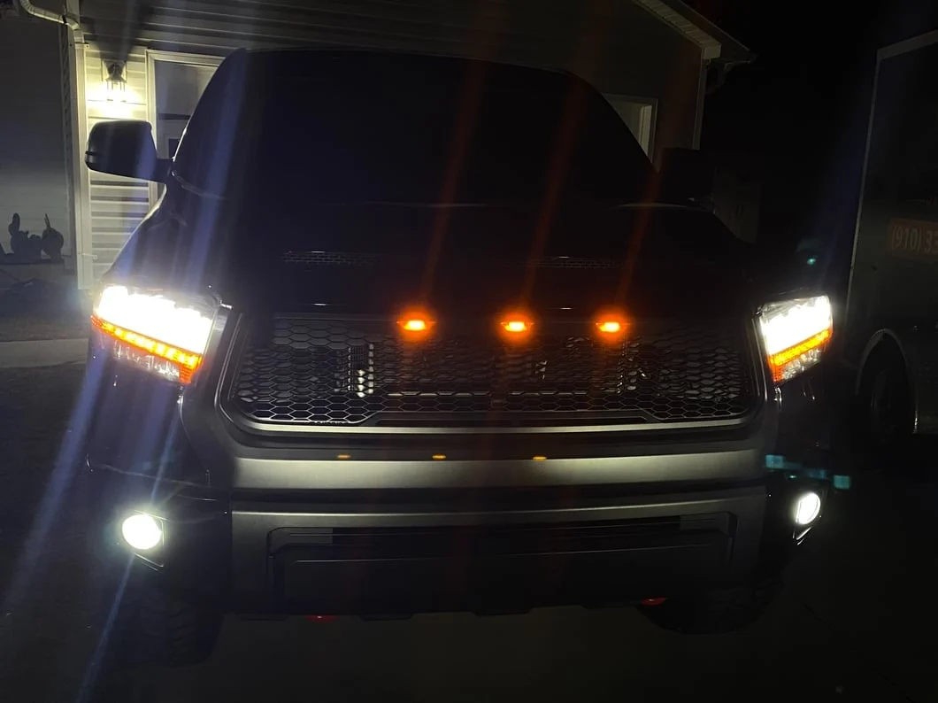 RedRock Baja Upper Replacement Grille with LED Lighting; Matte Black (14-21 Tundra) - Image 14