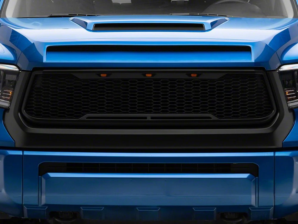 RedRock Baja Upper Replacement Grille with LED Lighting; Matte Black (14-21 Tundra) - Image 4