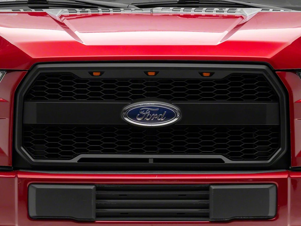 RedRock Baja Upper Replacement Grille with LED Lighting; Matte Black (15-17 F-150, Excluding Raptor) - Image 4