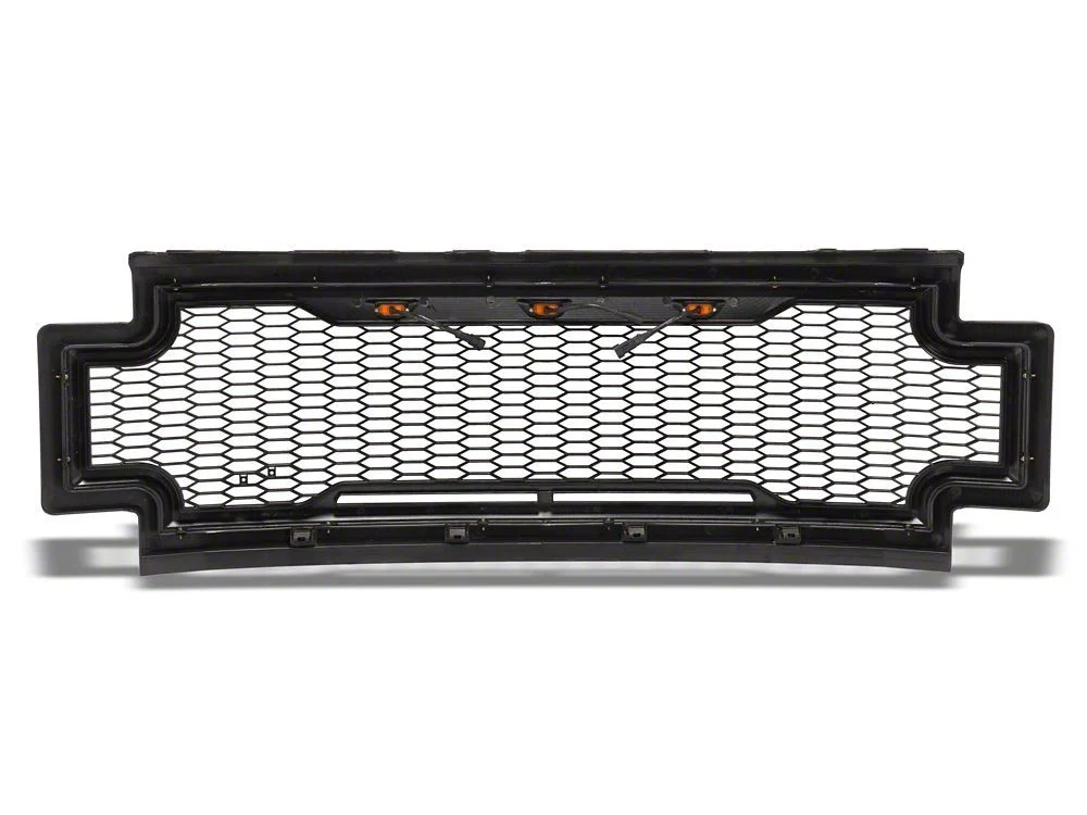 RedRock Baja Upper Replacement Grille with LED Lighting; Matte Black (17-19 F-250 Super Duty) - Image 12
