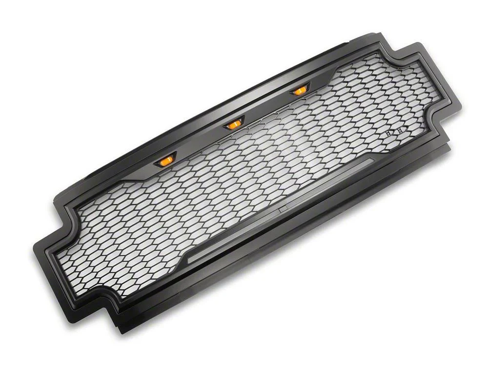RedRock Baja Upper Replacement Grille with LED Lighting; Matte Black (17-19 F-250 Super Duty) - Image 7