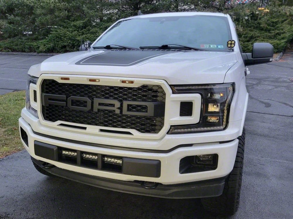 RedRock Baja Upper Replacement Grille with LED Lighting; Matte Black (18-20 F-150, Excluding Raptor) - Image 13