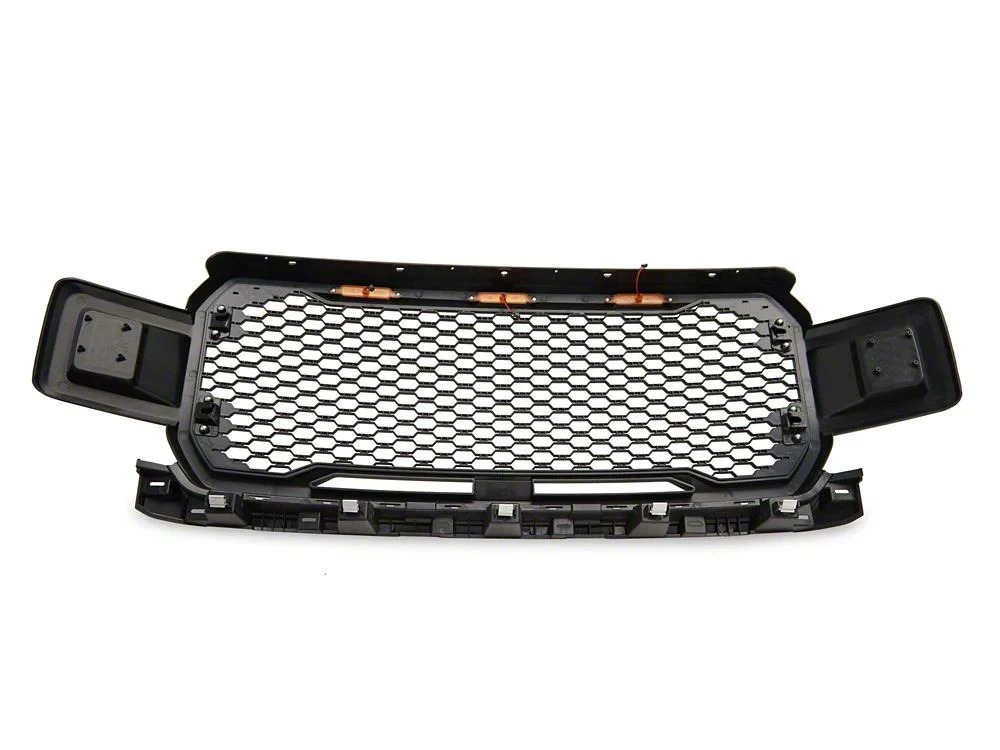RedRock Baja Upper Replacement Grille with LED Lighting; Matte Black (18-20 F-150, Excluding Raptor) - Image 6