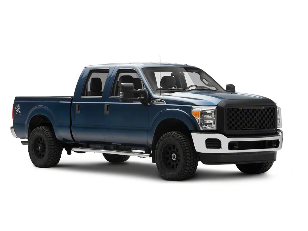 RedRock Baja Upper Replacement Grille with LED; Matte Black (11-16 F-250 Super Duty) - Image 7