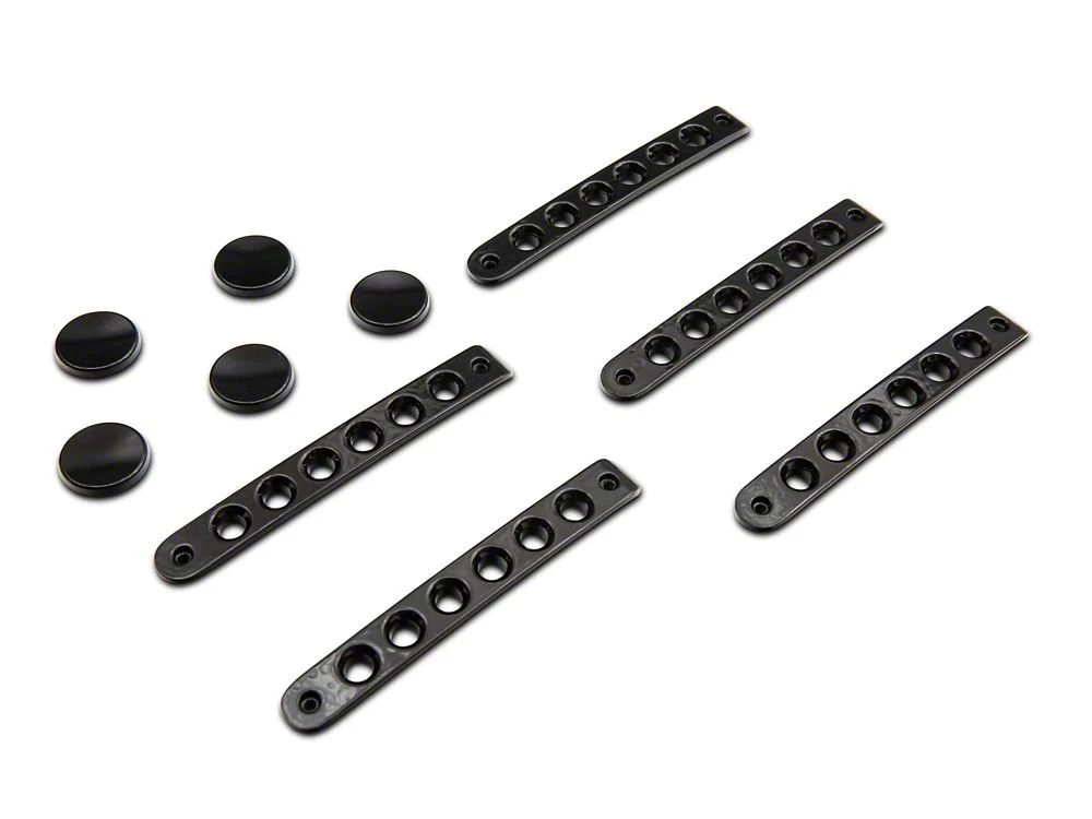 RedRock Billet Aluminum Door Handle Inserts; Black (07-18 Jeep Wrangler JK 4-Door) - Image 2