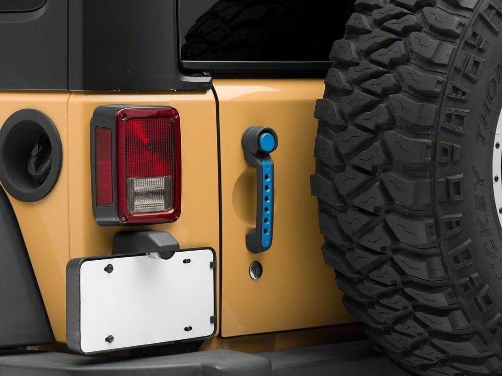 RedRock Billet Aluminum Door Handle Inserts; Blue (07-18 Jeep Wrangler JK 4-Door) - Image 8