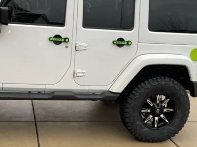 RedRock Billet Aluminum Door Handle Inserts; Green (07-18 Jeep Wrangler JK 4-Door) - Image 13