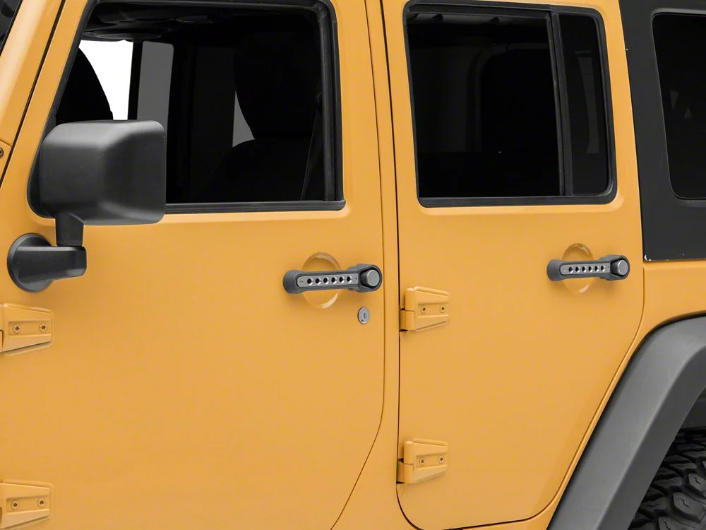 RedRock Billet Aluminum Door Handle Inserts; Silver (07-18 Jeep Wrangler JK 4-Door) - Image 4