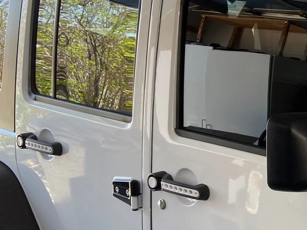 RedRock Billet Aluminum Door Handle Inserts; White (07-18 Jeep Wrangler JK 4-Door) - Image 12