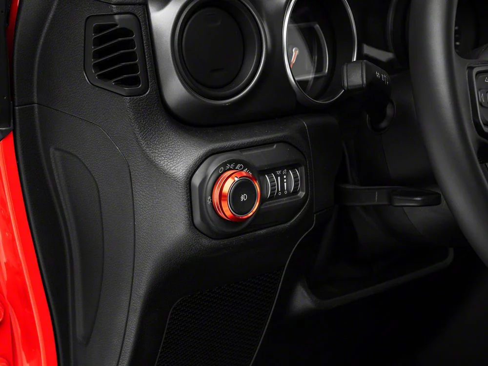 RedRock Billet Aluminum Headlight Knob Trim Ring; Red (20-25 Jeep Gladiator JT) - Image 4