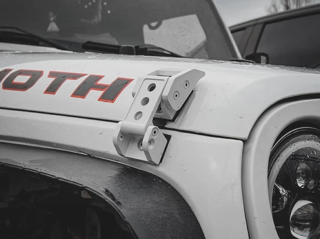 RedRock Billet Hood Catch Kit; White (07-25 Jeep Wrangler JK & JL) - Image 10