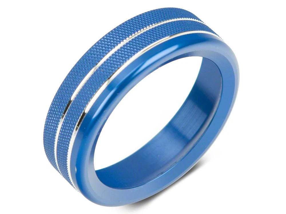 RedRock Billet Interior Knob Cover Kit; Blue (14-18 Silverado 1500) - Image 9