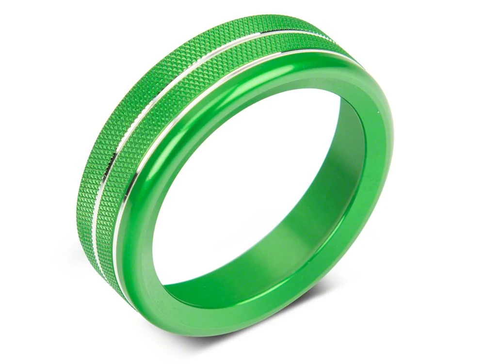 RedRock Billet Interior Knob Cover Kit; Green (14-18 Silverado 1500) - Image 9