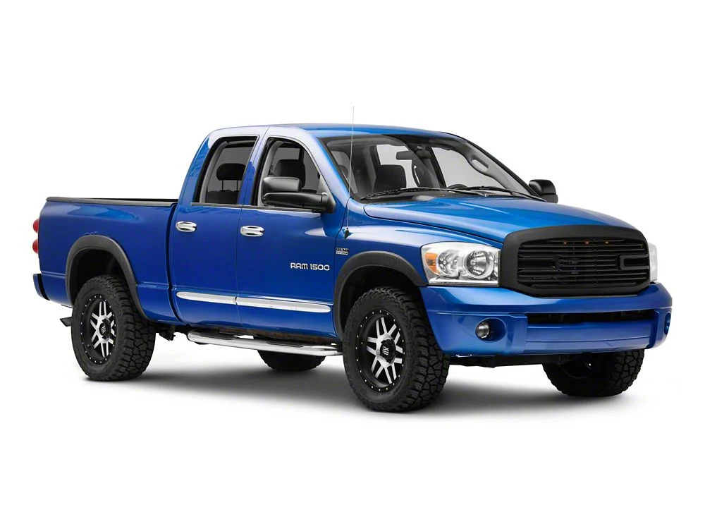 RedRock Boss Upper Replacement Grille with LED DRL; Matte Black (06-08 RAM 1500) - Image 7