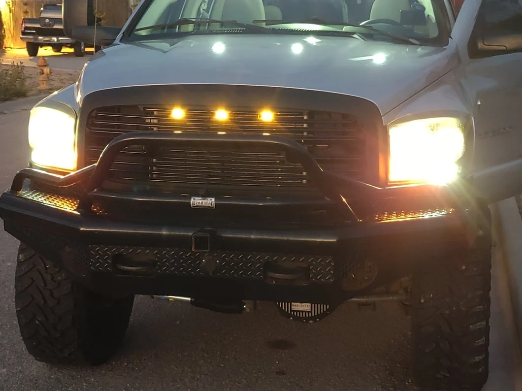 RedRock Boss Upper Replacement Grille with LED DRL; Matte Black (06-09 RAM 2500) - Image 10