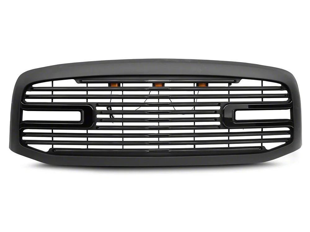 RedRock Boss Upper Replacement Grille with LED DRL; Matte Black (06-09 RAM 2500) - Image 3