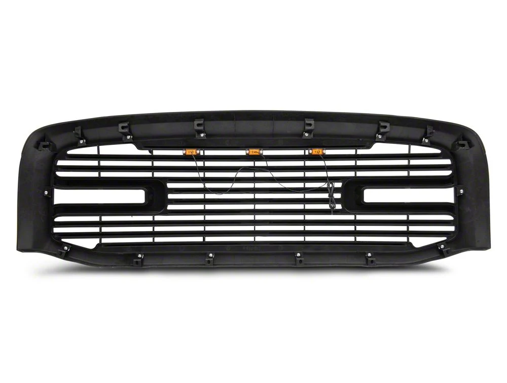 RedRock Boss Upper Replacement Grille with LED DRL; Matte Black (06-09 RAM 2500) - Image 4