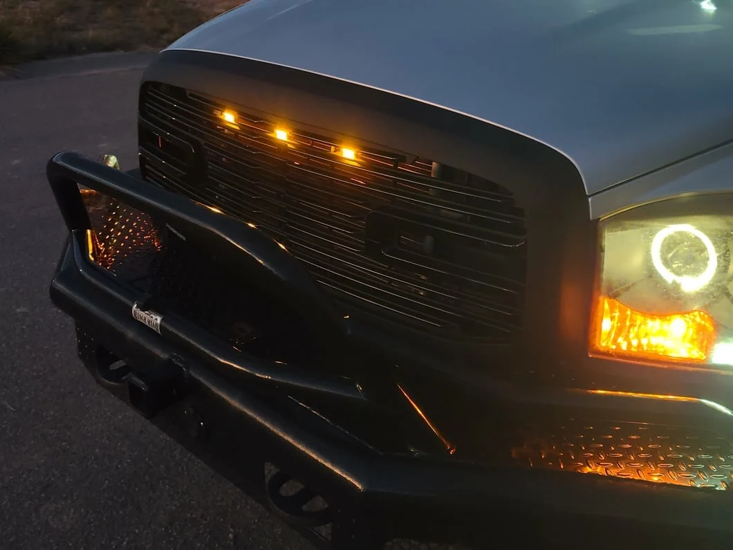 RedRock Boss Upper Replacement Grille with LED DRL; Matte Black (06-09 RAM 2500) - Image 8