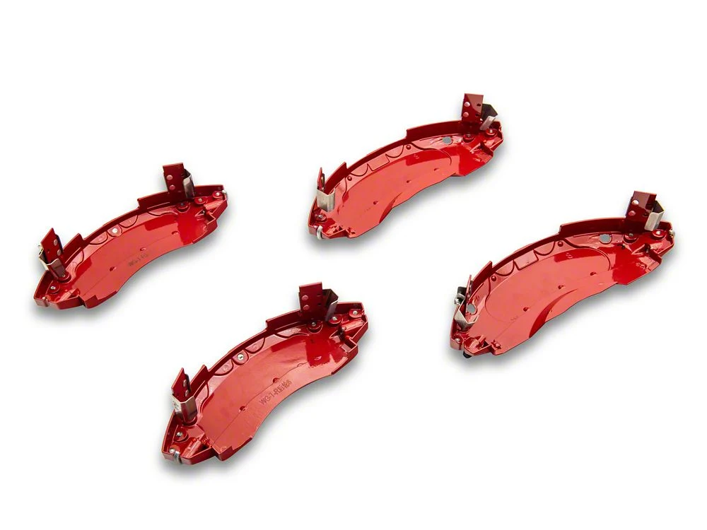 RedRock Brake Caliper Covers; Red; Front and Rear (18-25 Jeep Wrangler JL Sport w/ Aftermarket 18+ Inch Wheels) - Image 3