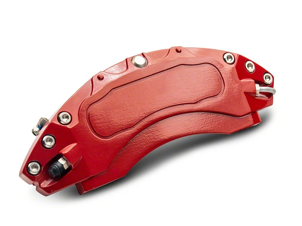 RedRock Brake Caliper Covers; Red; Front and Rear (18-25 Jeep Wrangler JL Sport w/ Aftermarket 18+ Inch Wheels) - Image 4