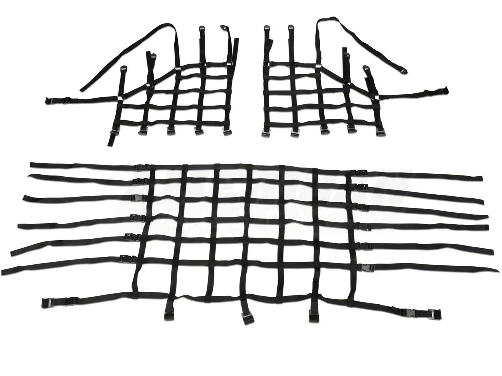 RedRock Cargo Wrap Around Net; Three Piece (07-18 Jeep Wrangler JK 4-Door) - Image 9