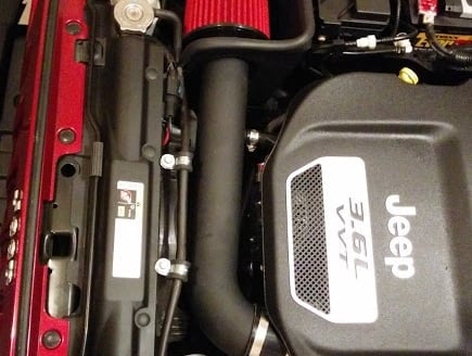 RedRock Cold Air Intake; Black Wrinkle (12-18 3.6L Jeep Wrangler JK) - Image 12
