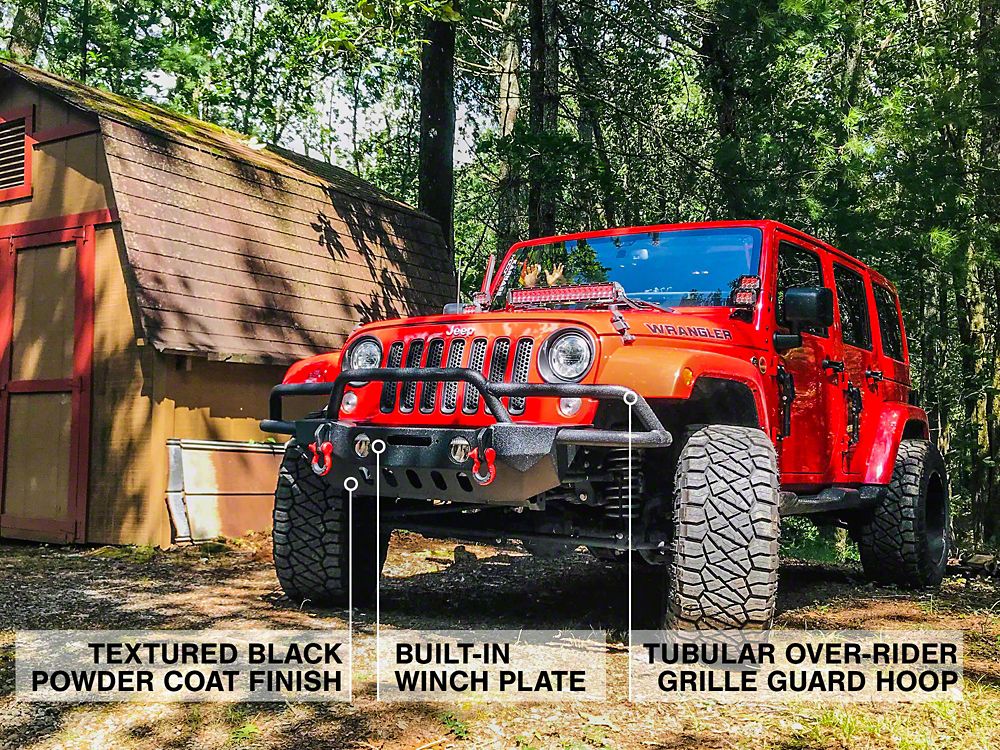 RedRock Crawler-Max Full Width Winch Front Bumper (07-18 Jeep Wrangler JK) - Image 9