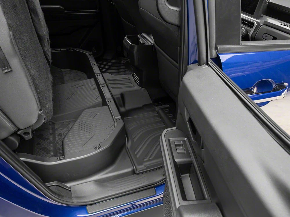 RedRock Custom Fit All-Weather Front and Rear Floor Liners; Black (24-26 Tacoma Double Cab) - Image 6