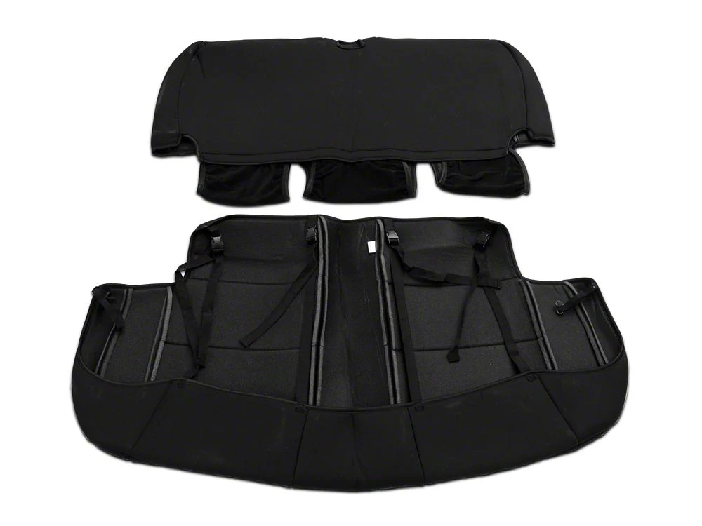 RedRock Custom Fit Front and Rear Seat Covers; Black (03-06 Jeep Wrangler TJ) - Image 4