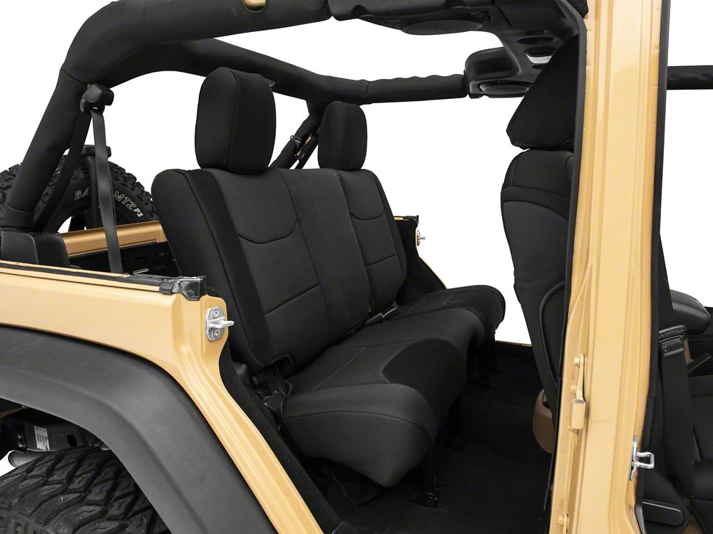 RedRock Custom Fit Front and Rear Seat Covers; Black (13-18 Jeep Wrangler JK 4-Door) - Image 2