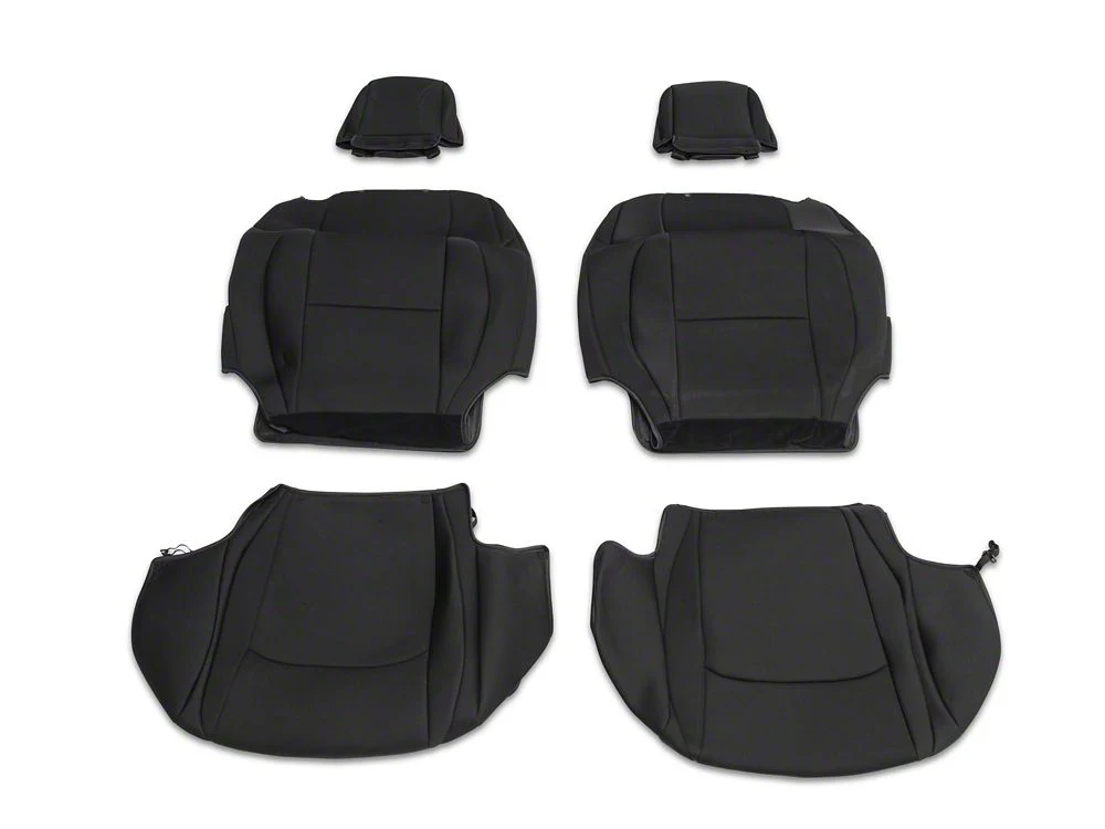 RedRock Custom Fit Front and Rear Seat Covers; Black (18-25 Jeep Wrangler JL 2-Door) - Image 5