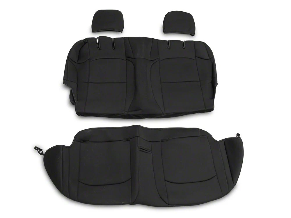 RedRock Custom Fit Front and Rear Seat Covers; Black (18-25 Jeep Wrangler JL 2-Door) - Image 7