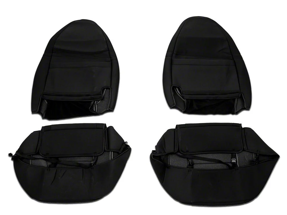 RedRock Custom Fit Front and Rear Seat Covers; Black (97-02 Jeep Wrangler TJ) - Image 3