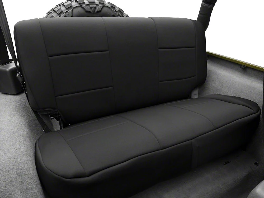 RedRock Custom Fit Front and Rear Seat Covers; Black (97-02 Jeep Wrangler TJ) - Image 4