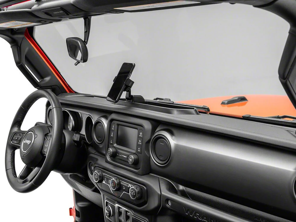 RedRock Dash Mounted Phone Holder with Storage Compartment (18-23 Jeep Wrangler JL) - Image 2
