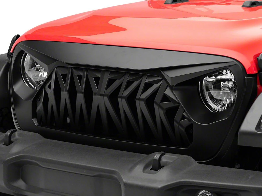 RedRock Deep Woods Grille; Matte Black (20-25 Jeep Gladiator JT w/o TrailCam)