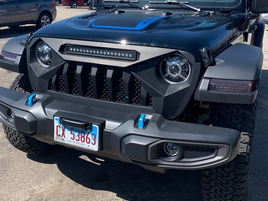 RedRock Diamond Eye Grille with LED Light Bar (18-25 Jeep Wrangler JL w/o TrailCam) - Image 15
