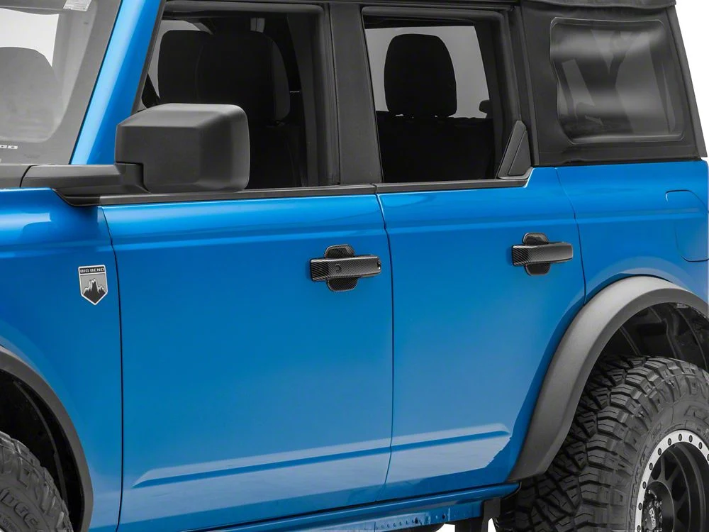 RedRock Door Handle and Recess Covers; Carbon Fiber Appearance (21-25 Bronco) - Image 4