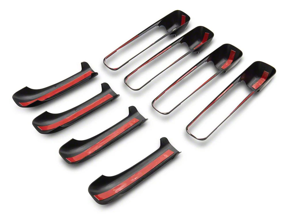 RedRock Door Handle Covers; Gloss Black (09-18 RAM 1500) - Image 6
