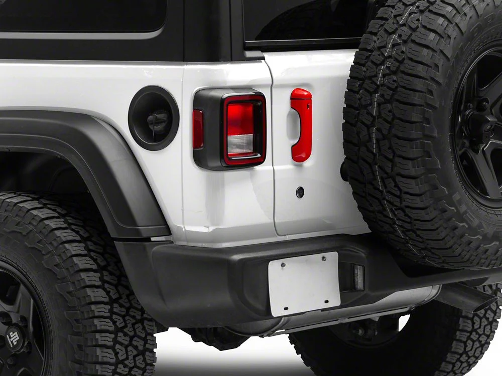RedRock Door Handle Covers; Red (18-25 Jeep Wrangler JL 4-Door) - Image 10